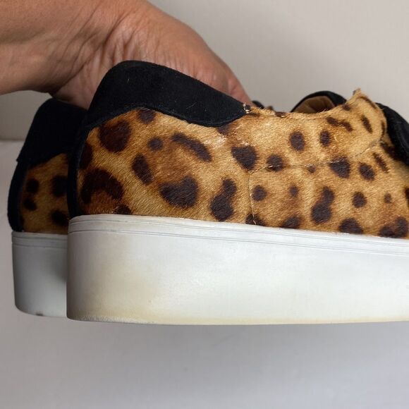 Nine West Leopard  Print Three Strap Velcro Casual Sneaker - Picture 8 of 10